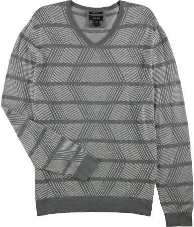 Alfani Mens Geometric Cashmere Pullover Sweater - L