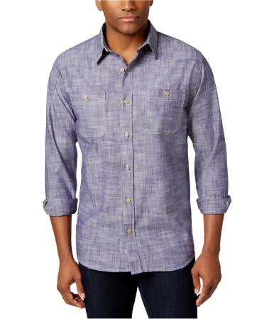 Weatherproof Mens Vintage Texture Button Up Shirt - L
