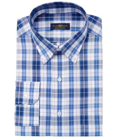 Club Room Mens Plaid Button Up Dress Shirt - 18