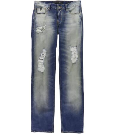 Guess Mens Attention Distressed Straight Leg Jeans - 30