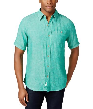 Weatherproof Mens Herringbone Button Up Shirt - L