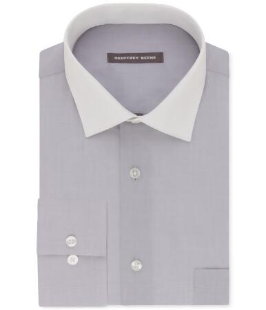 Geoffrey Beene Mens Wrinkle Button Up Dress Shirt - 17