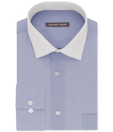 Geoffrey Beene Mens Wrinkle Button Up Dress Shirt - 18