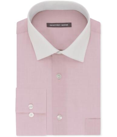 Geoffrey Beene Mens Wrinkle Button Up Dress Shirt - 17