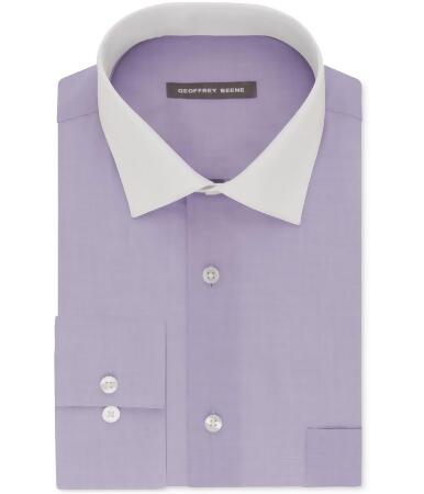 Geoffrey Beene Mens Wrinkle Button Up Dress Shirt - 18