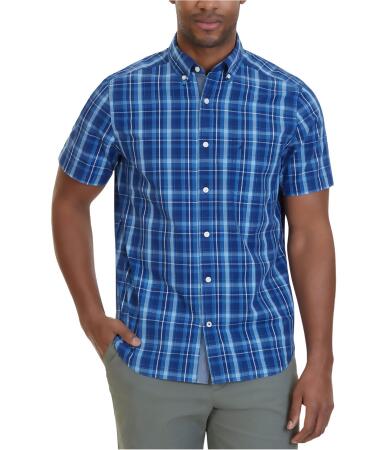 Nautica Mens Estate Plaid Button Up Shirt - S