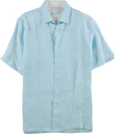 Tasso Elba Mens Linen Button Up Shirt - S