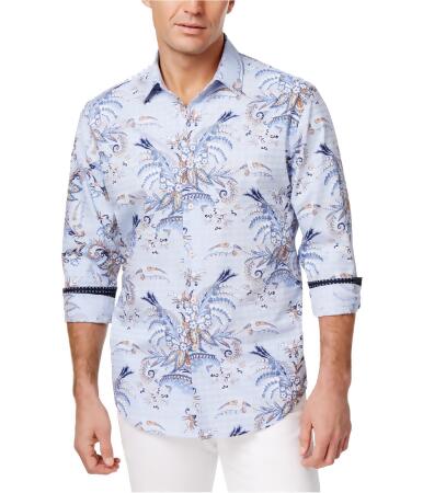 Tasso Elba Mens Mondello Floral Button Up Shirt - XL
