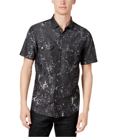 I-n-c Mens Paint Splatter Button Up Shirt - XS