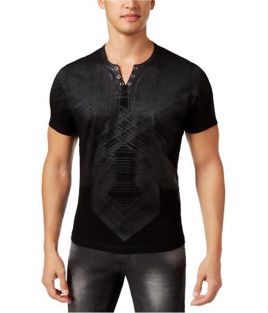 I-n-c Mens Textured Palm Basic T-Shirt - XL