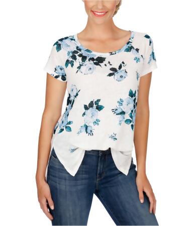 Lucky Brand Womens Floral Basic T-Shirt - L