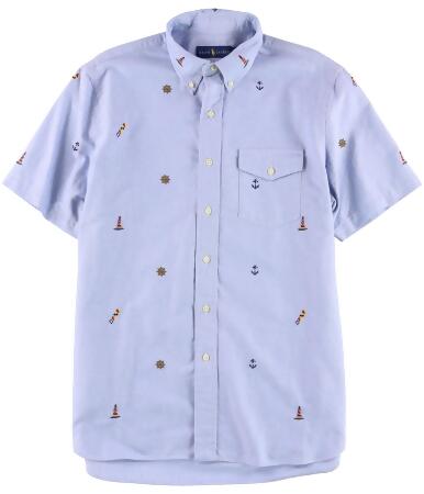Ralph Lauren Mens Novelty Oxford Button Up Shirt - S