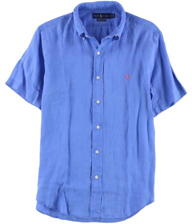 Ralph Lauren Mens Linen Button Up Shirt - S