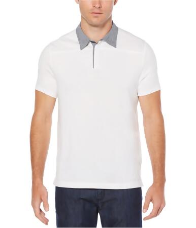 Perry Ellis Mens Mixed Media Rugby Polo Shirt - S