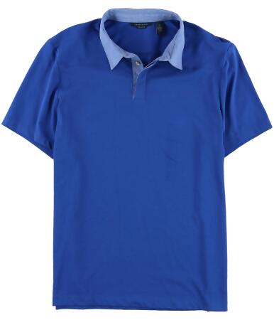 Perry Ellis Mens Mixed Media Rugby Polo Shirt - S