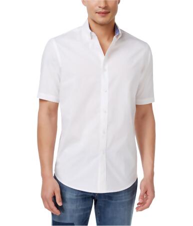 Club Room Mens Bancroft Poplin Button Up Shirt - M