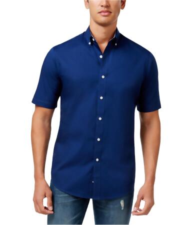 Club Room Mens Bancroft Poplin Button Up Shirt - S