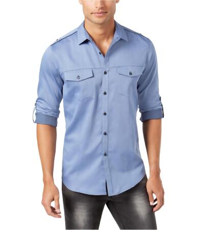 I-n-c Mens Utility Button Up Shirt - S