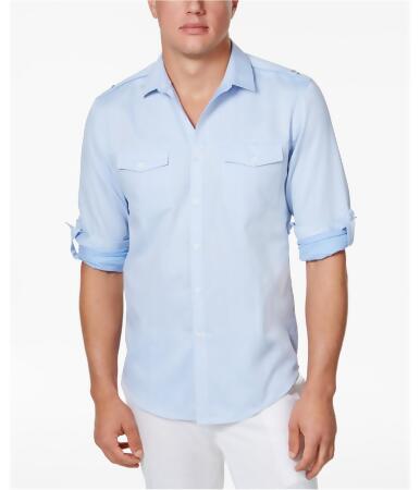 I-n-c Mens Utility Button Up Shirt - S