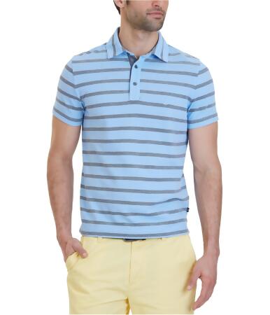 Nautica Mens Striped Rugby Polo Shirt - S