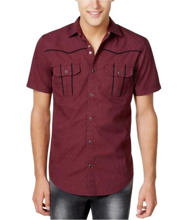 I-n-c Mens Piped Piper Button Up Shirt - XS