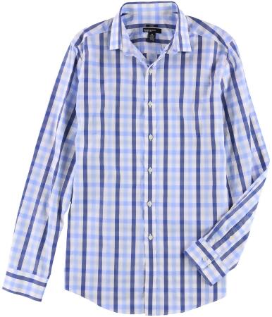 Bar Iii Mens Bold Gingham Button Up Dress Shirt - 15