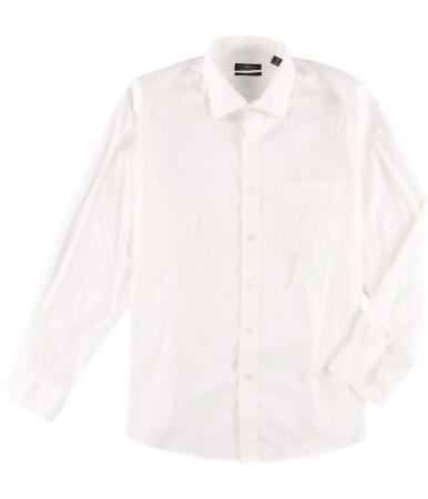 Club Room Mens Solid Wrinkle Resistant Button Up Dress Shirt - 17