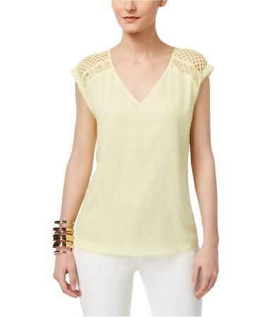 Thalia Sodi Womens Lace Trim Knit Blouse - S