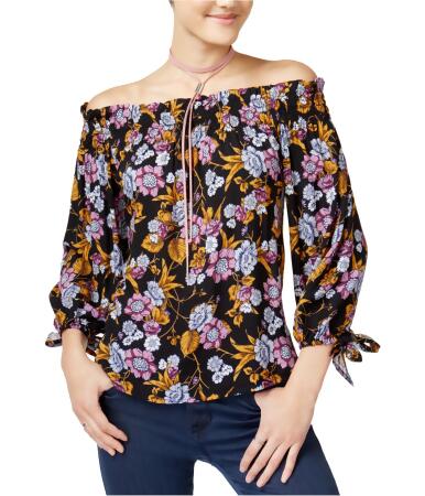 Seven Sisters Womens Printed Knit Blouse - M
