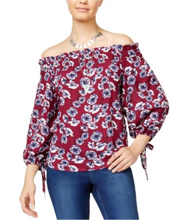 Seven Sisters Womens Printed Knit Blouse - L