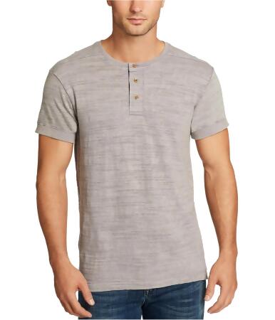 William Rast Mens Heathered Henley Shirt - L