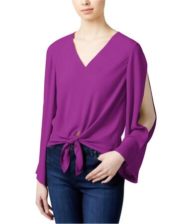 Rachel Roy Womens Tie Front Knit Blouse - S