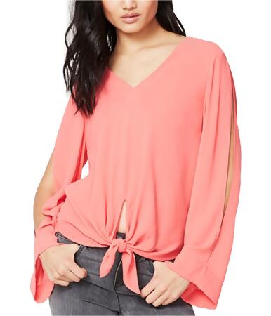 Rachel Roy Womens Tie Front Knit Blouse - M