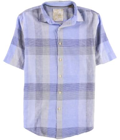 Tasso Elba Mens Plaid Button Up Shirt - S