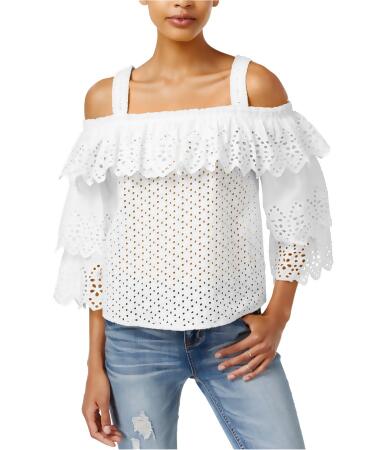 Endless Rose Womens Cold Shoulder Knit Blouse - L