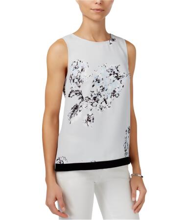 Armani Womens Printed Shell Knit Blouse - S