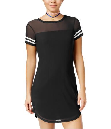 Ultra Flirt Womens Illusion Mesh Shirt Dress - M