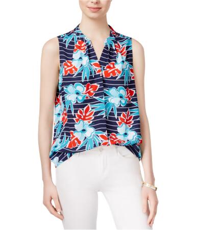 Maison Jules Womens Printed Button Up Shirt - XS