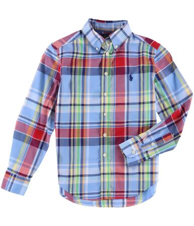 Ralph Lauren Boys Plaid Button Up Shirt - S (8)