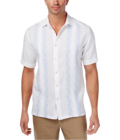 Tasso Elba Mens Embroidered Button Up Shirt - L