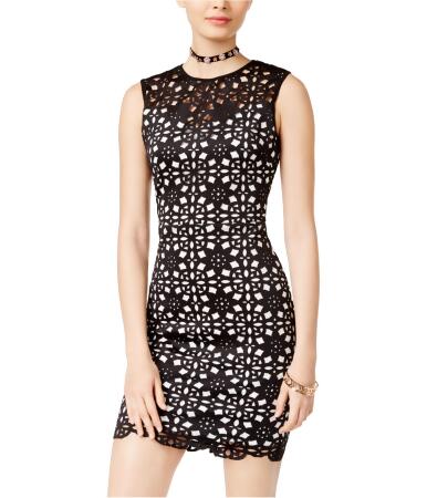 B. Darlin Womens Laser Cut A-Line Bodycon Dress - 3/4