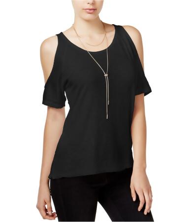 Sanctuary Clothing Womens Cold Shoulder Basic T-Shirt - XL