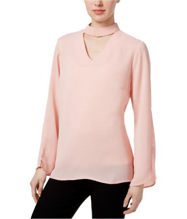 Ny Collection Womens Texture Choker Pullover Blouse - XS
