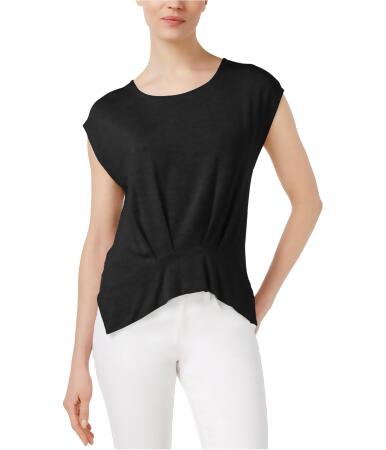 Rachel Roy Womens Pleated Basic T-Shirt - L