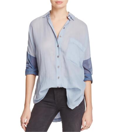 Free People Womens Rainbow Rays Button Up Shirt - M