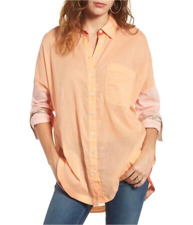 Free People Womens Rainbow Rays Button Up Shirt - M