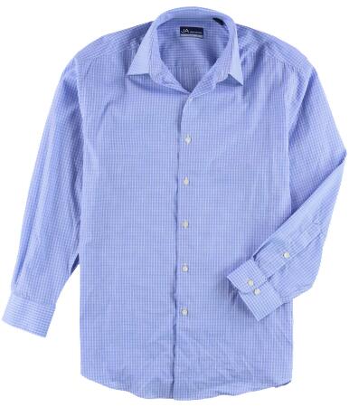 John Ashford Mens Easy Care Check Button Up Dress Shirt - 15 1/2