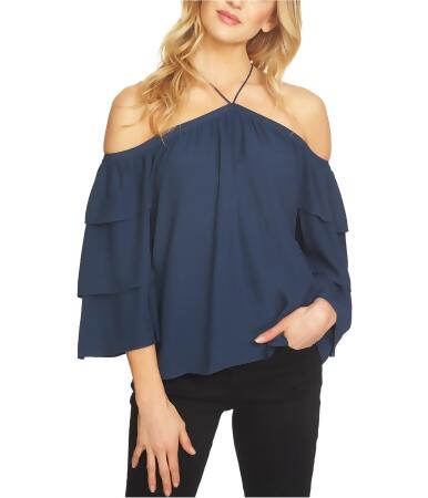 1.State Womens Cold Shoulder Halter Blouse - S