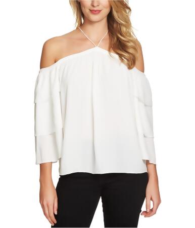 1.State Womens Cold Shoulder Halter Blouse - M