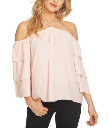 1.State Womens Cold Shoulder Halter Blouse - L